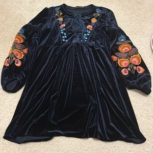 Zara Velvet Short Dress (Tunic) M Size